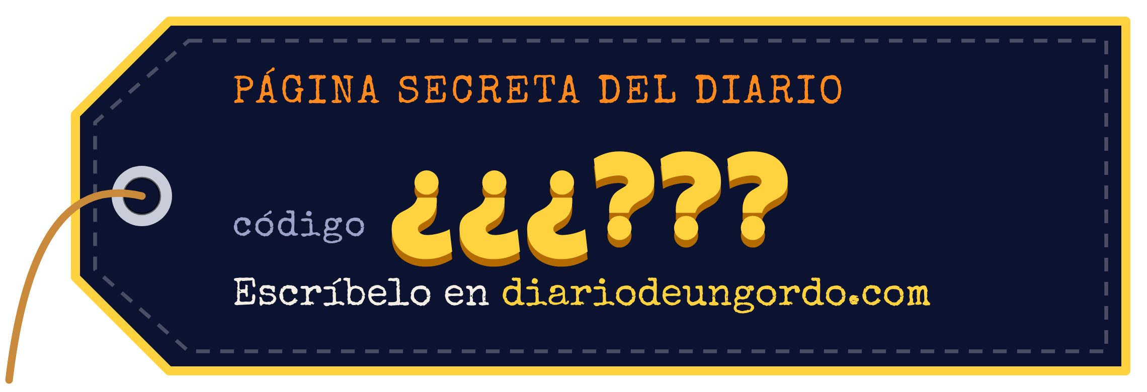 Una etiqueta de equipaje: página secreta del diario, código ¿¿¿???